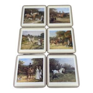 Vintage Pimpernel Deluxe Finish Victorian Scenes Coasters Quantity-6 Coasters